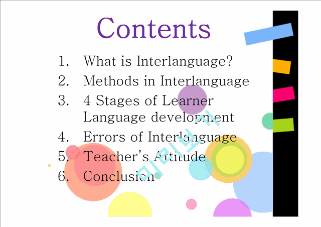Interlanguage Development   (2 )